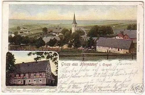 17060 Ak Gruss aus Hermsdorf im Erzgebirge 1905