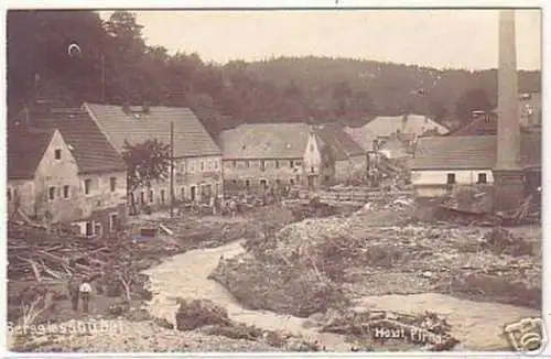 15905 Foto Ak Berggießhübel Unwetterkatastrophe um 1910