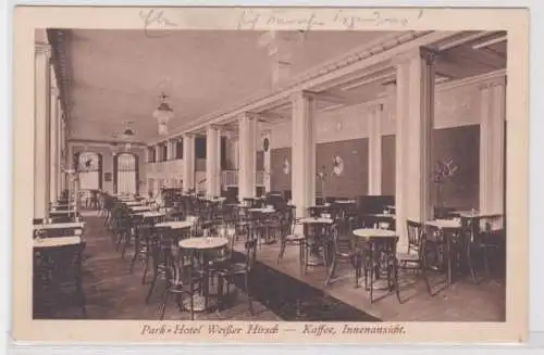 14195 Ak Dresden Parkhotel Weißer Hirsch Kaffee Innenansicht 1915