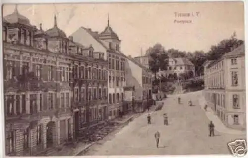 09072 Ak Treuen im Vogtland Postplatz um 1910