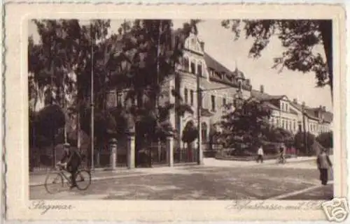 09213 AK Siegmar Hoferstrasse mit Post um 1920