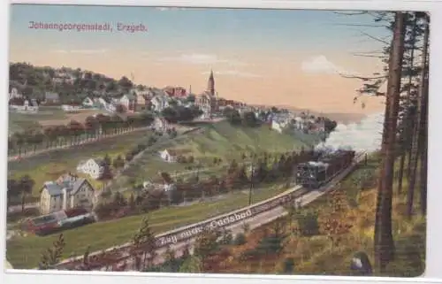 06662 Ak Johanngeorgenstadt Erzgebirge Zug nach Carlsbad 1917