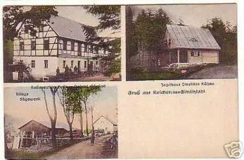 06719 Ak Gruß aus Reichenau Gimmlitzthal Gasthof um1920