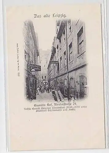 04838 Ak Leipzig Quandts Hof Nicolaistraße 24 um 1905