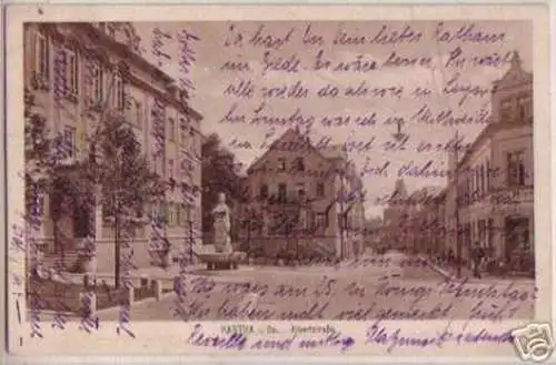 01071 Feldpost Ak Hartha in Sa. Albertstrasse 1916