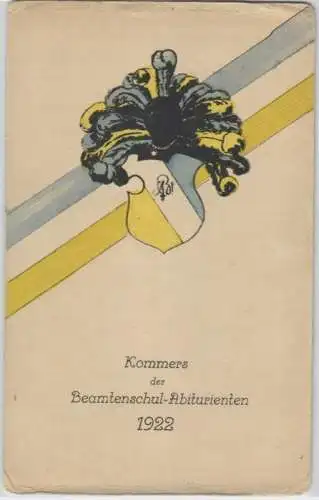 92129 Studentika Ak Leipzig Kommers der Beamtenschul Abiturienten 1922