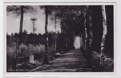 92318 Feldpost Ak Grüna in Sachsen am Totenstein 1941