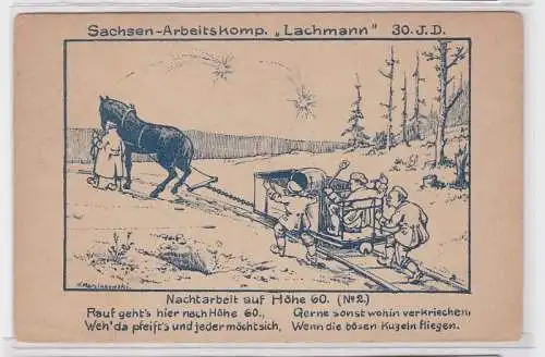 87854 AK Sachsen-Arbeitskomp. 'Lachmann' 30.J.D. - Nachtarbeit auf Höhe 60