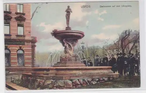 87427 AK Leipzig - Zierbrunnen auf dem Löhrsplatz 1905