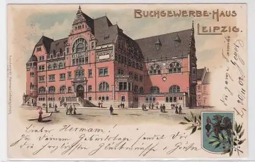 88088 Ak Lithographie Leipzig Buchgewerbehaus 1902