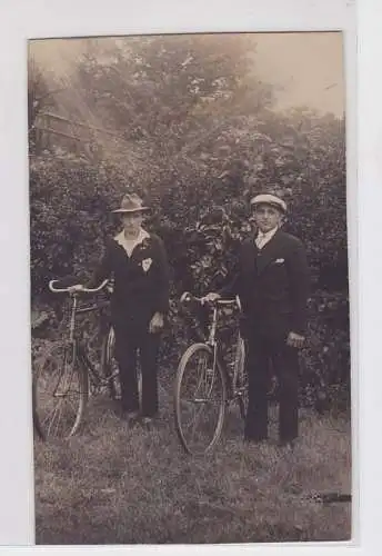 87279 Foto Ak Geithain zwei Radfahrer 1930