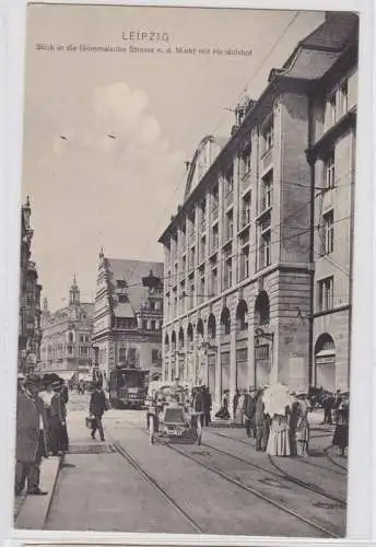 86566 AK Leipzig - Blick in die Grimmaische Strasse n. d. Markt mit Handelshof