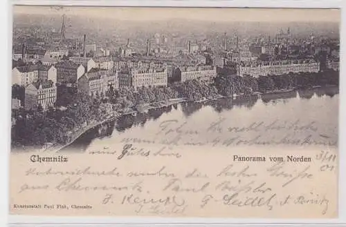 85261 AK Chemnitz - Panorama vom Norden - Totalansicht 1901