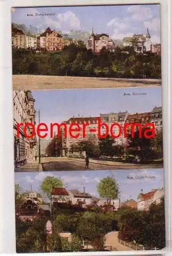 80982 Mehrbild Ak Aue Bismarckstraße, Wettinplatz, Carola Anlagen 1921