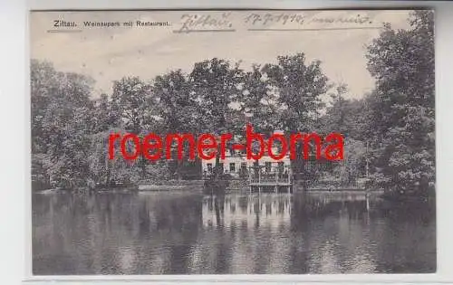 74632 Ak Zittau Weinaupark mit Restaurant 1910
