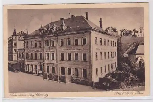 73738 AK Bärenstein Bez. Chemnitz -Hotel Sächs. Haus Bes. Paul Schreiber um 1930