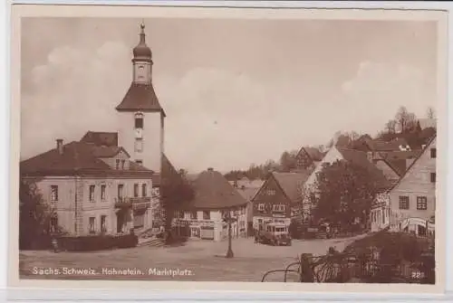 70131 AK Sächsische Schweiz - Hohnstein Marktplatz mit Geschäften