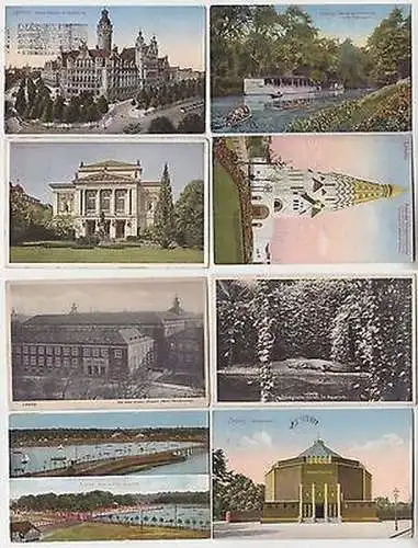 67514 / 8 Ak Leipzig Russ. Kirche, Zoo, Lunapark, Planetarium usw. 1929/1930