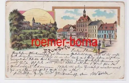 68701 Ak Lithografie Gruss aus Frohburg 1901