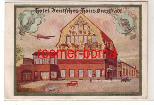 65528 Künstler Ak Burgstädt Sachsen Hotel 'Deutsches Haus' Heimatfest Juli 1929