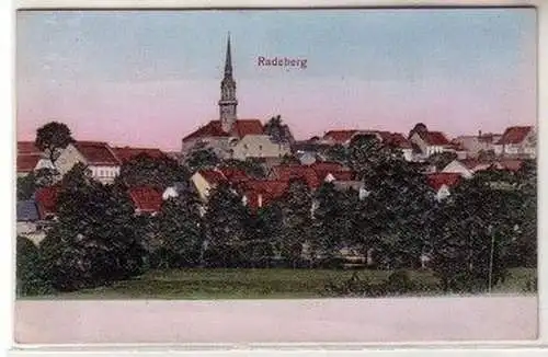 58557 Präge Ak Radeberg Totalansicht 1908