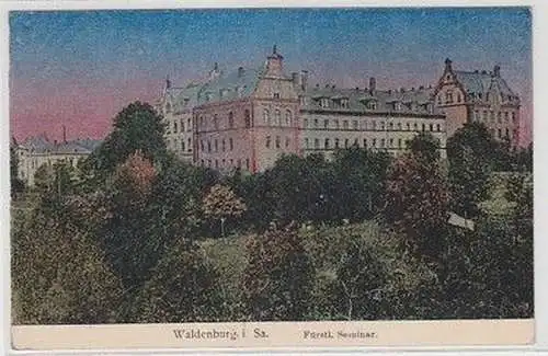 59473 Ak Waldenburg in Sachsen fürstliches Seminar um 1910