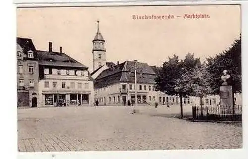 42034 Feldpost Ak Bischofswerda Marktplatz 1915