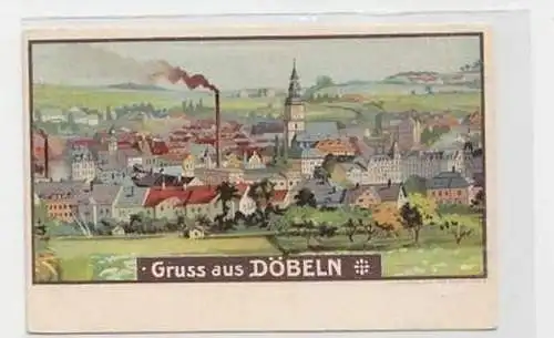 37305 Ak Lithographie Gruß aus Döbeln Totalansicht 1901