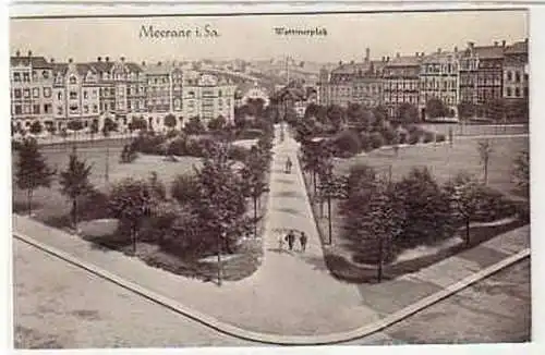 38290 Ak Meerane in Sachsen Wettinplatz 1938