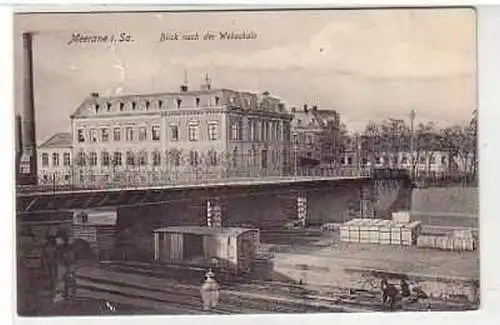 39626 Ak Meerane Blick nach der Webschule 1910