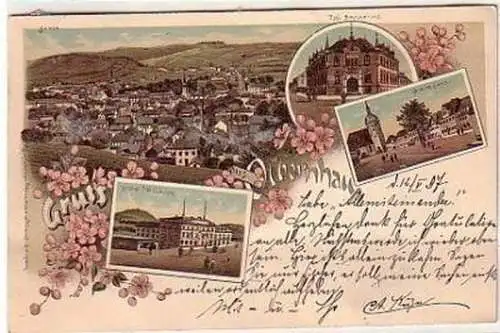 36081 Ak Lithographie Gruss aus Olbernau 1897