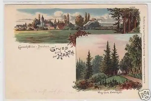 34970 Ak Lithographie Gruß aus Harth um 1900