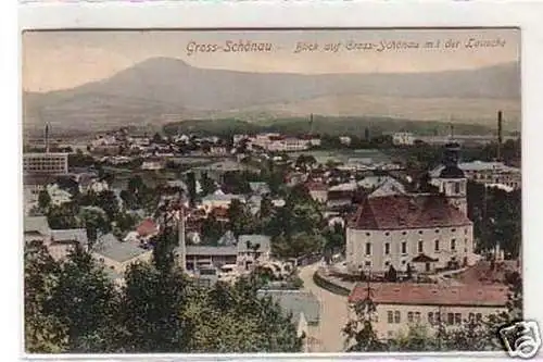 34090 Ak Gross Schönau Blick zur Lausche 1909