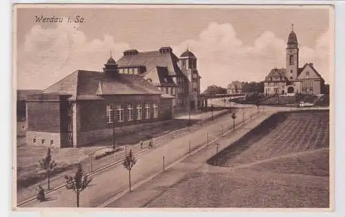 30104 Ak Werdau in Sachsen Totalansicht 1931