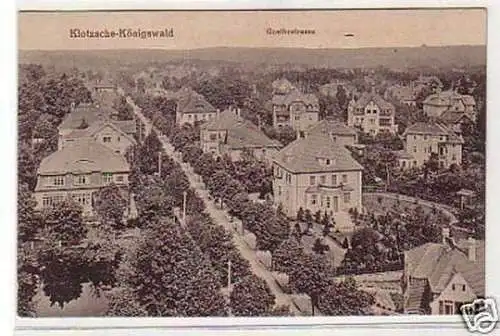 27770 Ak Klotzsche Königswald Goethestraße um 1910