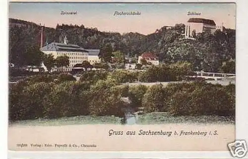 27815 Ak Gruß aus Sachsenburg bei Frankenberg um 1910