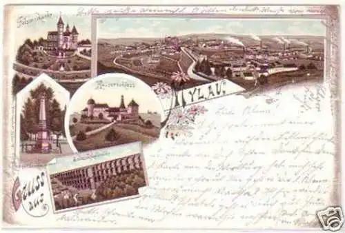 25279 Ak Lithographie Gruss aus Mylau 1900