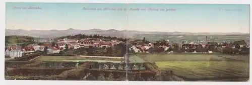 18346 2fach Klapp Ak Panorama von Herrnhut vom Hutberg aus gesehen 1900