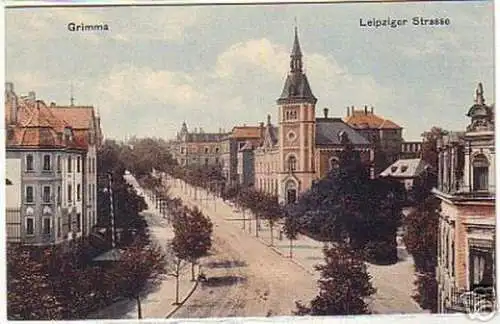 16486 Ak Grimma Leipziger Strasse 1913