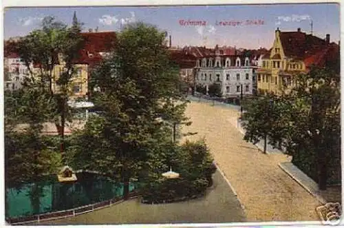 16485 Feldpost Ak Grimma Leipziger Strasse 1916