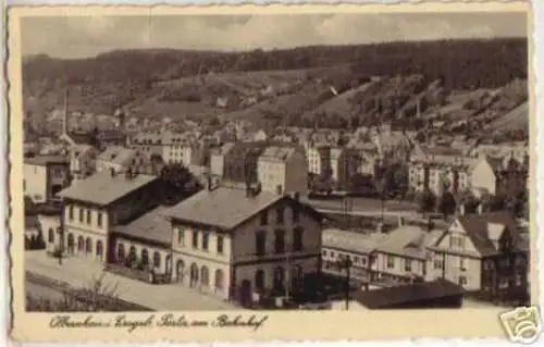 15286 Ak Olbernhau Partie am Bahnhof 1936