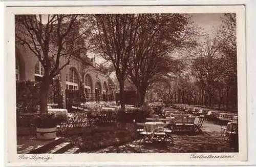 16/22Ak Leipzig Zoologischer Garten Gartenterrasse 1938