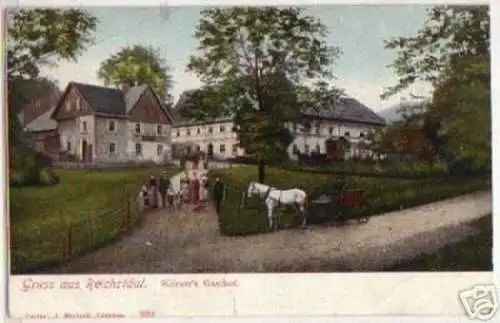 13355 Ak Gruß aus Reichstädt Körners Gasthof 1900