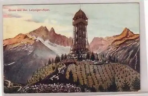 14/5 Humor Ak Gruß aus den Leipziger Alpen um 1910