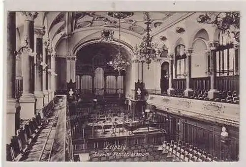 12/15 Ak Leipzig Saal im Konservatorium 1907