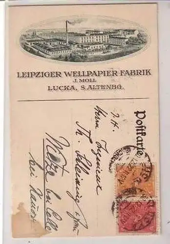 14/6 Reklame Ak Leipzig Wellpapierfabrik Lucka 1922