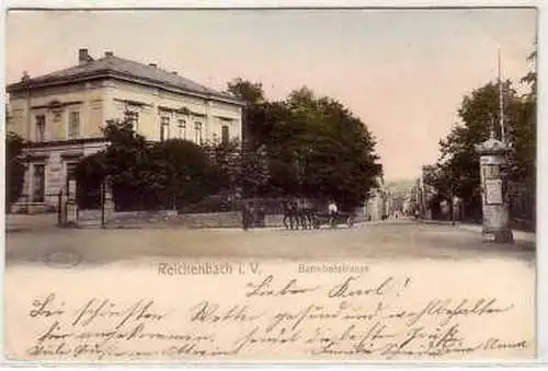 10849 Ak Reichenbach im Vogtland Bahnhofstrasse 1902