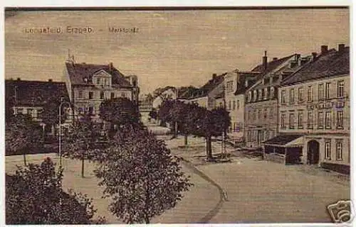 09644 Ak Lengefeld Erzgebirge Marktplatz 1916