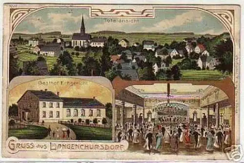 08287 Ak Lithographie Gruß aus Langenchursdorf 1910