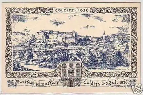 06444 Ak 2. Heimatfest Colditz 3.-5. Juli 1926